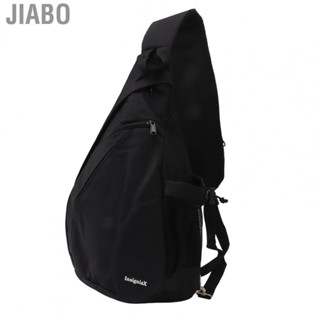 Jiabo Men Fanny Pack  Simple Black Waist Bag Light Durable Soft Shoulder Strap for Camping