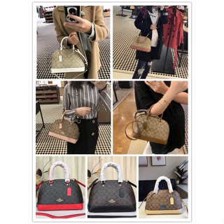 Mini Sierra Satchel F27583 แท้ COAC H นางสาว กระเป๋าถือ ถุงเชลล์ กระเป๋าถือ พร้อมสายสะพาย รุ่น