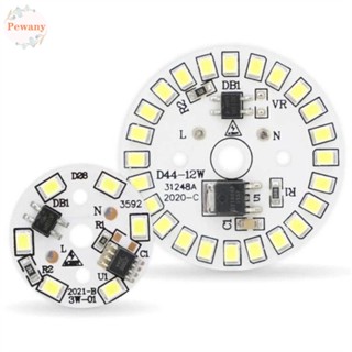 Pewany ชิปไฟ LED PCB AC 220V 3W 5W 7W 9W 12W SMD 2835 ทรงกลม 5 ชิ้น