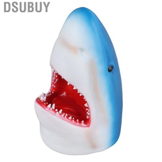 Dsubuy Home Shark Head Sculpture Resin 3D Wall Hanging Blue White Statue