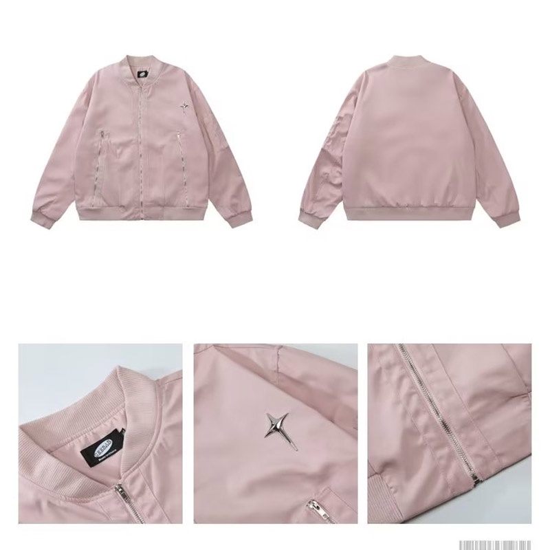 ASRV เสื้อโค้ทเบสบอล 2023 ใหม่ทรงหลวมสไตล์อเมริกันไฮสตรีทสไตล์นักเรียนเสื้อแจ็คเก็ตคู่เทรนด์ - รูปที่ 2