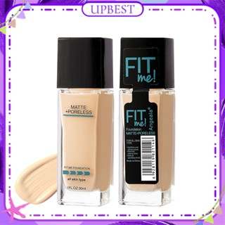 ♕ Angela Fit Me Liquid Foundation Whitening Full Cover Acne Mark Pore Dark Eye Circle Concealer Moisturizing Oil Control Long-last Face Makeup 6 Designs UPBEST