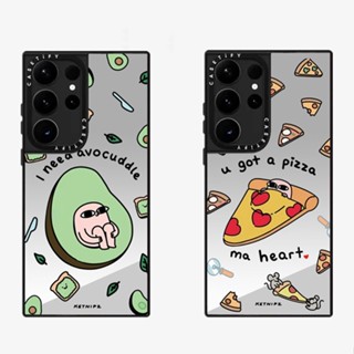 Casetify เคสโทรศัพท์มือถือ PC แบบแข็งพิเศษ ลาย I Need Avocuddle Pizza My Heart สําหรับ Samsung Galaxy S23 S22 Plus Ultra