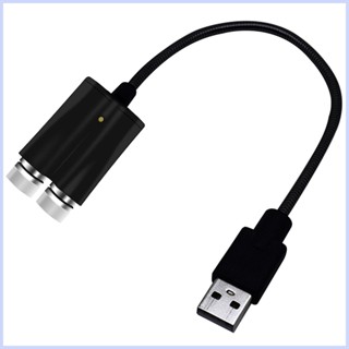 โคมไฟโปรเจคเตอร์ USB รูปดาว หมุนได้ แบบพกพา ปรับขนาดได้ สําหรับติดตกแต่งภายในรถยนต์