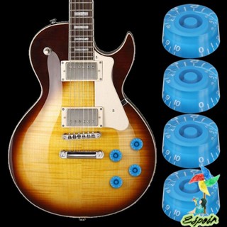 Espo ลูกบิดปรับระดับเสียง สีฟ้า และตัวเลขสีขาว แบบเปลี่ยน สําหรับ Les Paul LP