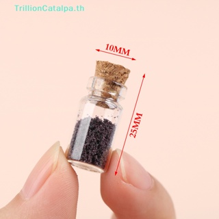 Trillioncatalpa โมเดลขวดแก้วเครื่องปรุงจําลอง ขนาดมินิ 1/12 สําหรับตกแต่งบ้านตุ๊กตา 8 ชิ้น ต่อชุด TH