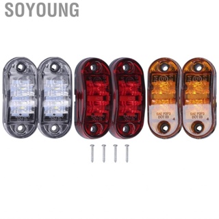 Soyoung 10-30V 2LED Side Marker Light High Brightness Turn Signal Lamp for Cars Trucks Trailers RVs