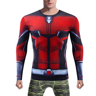 [Rut] Reunion 4 Ant -Man เสื้อยืดแขนยาว 3D สําหรับผู้ชาย Cod