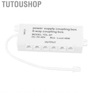 Tutoushop DC Power Coupling Box Stable Heat Dissipation 6 Way Coupling Box XH2.5 Port for  Light