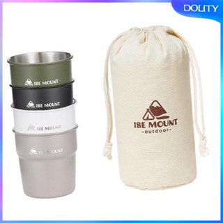 [dolity] แก้วกาแฟสเตนเลส 300 มล. สําหรับตั้งแคมป์ เดินป่า ปิกนิก กลางแจ้ง 4 ชิ้น