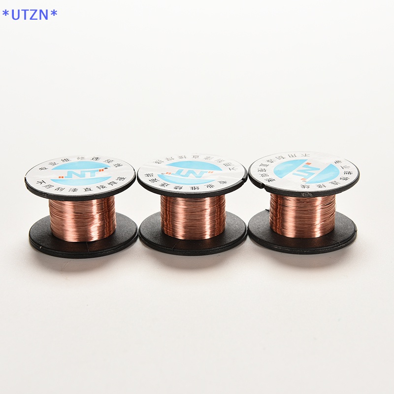 Utzn> ใหม่ ลวดทองแดง 0.1 มม. สําหรับซ่อมแซมบัดกรี PPA 1 ชิ้น