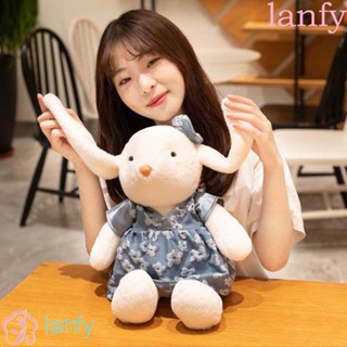 Lanfy หมอนตุ๊กตานุ่ม รูปการ์ตูนกระต่ายน่ารัก เหมาะกับการนอนหลับ ของเล่นสําหรับตกแต่งบ้าน