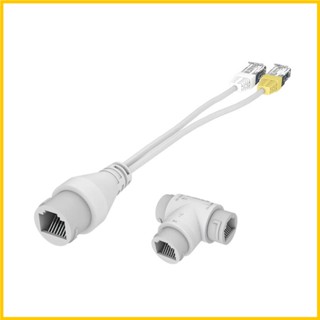 Runrun POE ตัวแยกสายเคเบิล POE 2-in-1 สามทาง RJ45