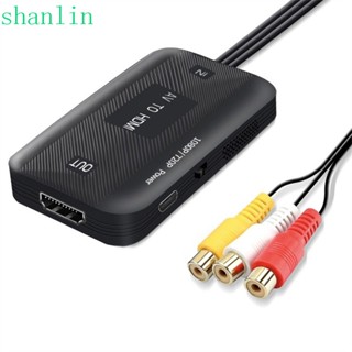 Shanlin อะแดปเตอร์แปลงสายเคเบิล AV เป็น HDMI AV RCA เป็น HDMI 1080P RCA เป็น HDMI