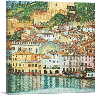 Malcesine Lake Garda Gustav Klimt ภาพวาดบนผ้าใบ สําหรับตกแต่งผนังบ้าน ห้องนอน ห้องนั่งเล่น สํานักงาน