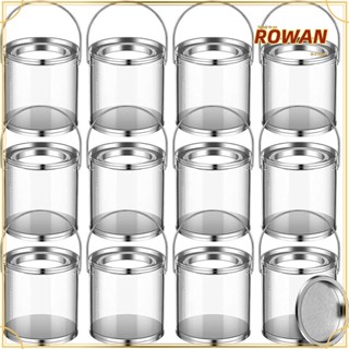 Rowans กระปุกใส่ขนมหวาน ขนาดเล็ก พร้อมฝาปิด สีโปร่งใส สําหรับปาร์ตี้ 12 ชิ้น