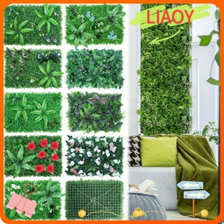 Liaoy แผ่นหญ้าเทียม พลาสติก ขนาด 60x40 ซม. สําหรับตกแต่งผนังบ้าน