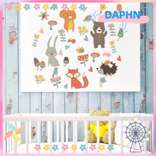 DAPHS สติกเกอร์ติดผนัง ลายสุนัขจิ้งจอก กระต่าย สําหรับตกแต่งบ้าน DIY