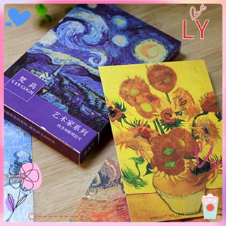 Ly โปสการ์ดภาพวาดสีน้ํามันรูปรถตู้ Van Gogh 30 ชิ้น/ชุด Diy