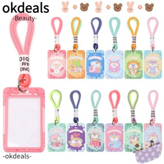 OKDEALS กระเป๋าใส่นามบัตร บัตรรถไฟใต้ดิน แบบพกพา สําหรับสํานักงาน