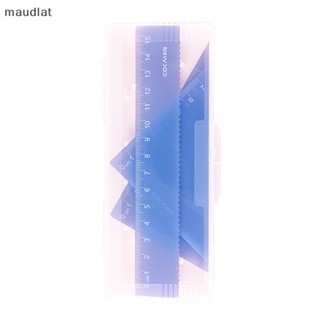 Maud ไม้โปรแทรกเตอร์ ทรงสามเหลี่ยม สีใส 4 ชิ้น