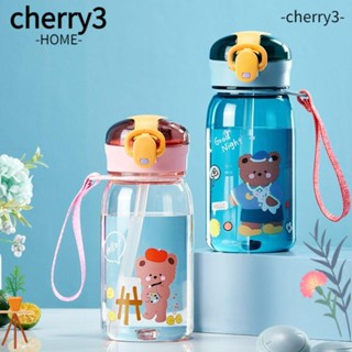 Cherry3 แก้วน้ํา พร้อมหลอดดูด ลายการ์ตูน สําหรับเด็ก