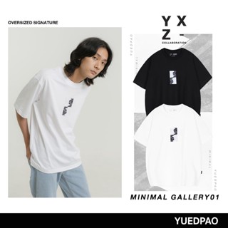  พิมพ์ลาย  X Minmal Gallery01 ยอดขาย No.1 รับประกันไม่ย้วย 2 ปี เสื้อยืดเปล่า เสื้อยืด Oversized แขนสั้น Black&amp;White