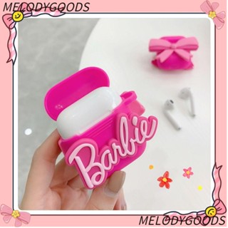 เคสหูฟังบลูทูธ ซิลิโคน จี้ตุ๊กตาบาร์บี้ MELODG Kawaii สําหรับผู้หญิง