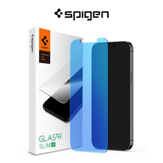 Spigen ฟิล์มกระจกนิรภัยกันรอยหน้าจอ HD กันแสงสีฟ้า สําหรับ iPhone 12 Pro iPhone 12 iPhone 12 Pro iPhone 12