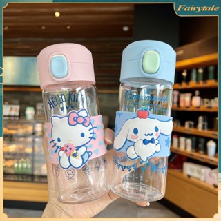 SANRIO ขวดน้ํา ทนอุณหภูมิสูง ลายการ์ตูนซานริโอน่ารัก ขนาด 380 มล. แบบพกพา ของใช้ในครัวเรือน