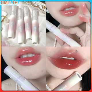 Uslike Mirror Glass Lip Glaze Highlight Pearlescent Mirror Surface Moisturize Lip Gloss ลิปสติก Lip Glaze | เวลา1