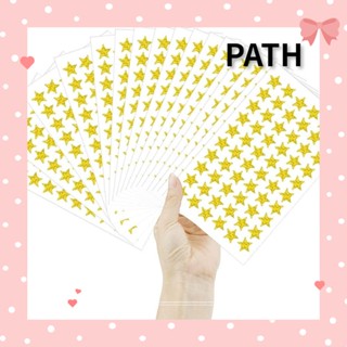 Path สติกเกอร์ฟอยล์ รูปดาว ขนาดเล็ก มีกาวในตัว สีทอง สําหรับติดตกแต่งห้องเรียน ครู