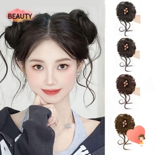 BEAUTY 1 คู่ ผมซาลาเปา ต่อผมยุ่ง เครื่องประดับผมสังเคราะห์ Chignon