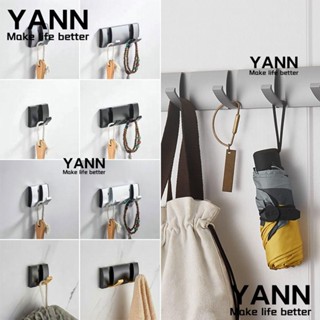 YANN1 ตะขอแขวนผ้าขนหนู แบบติดผนัง พับได้ สําหรับตู้เสื้อผ้า กระเป๋าถือ