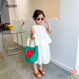 PEONYPAVILION กระเป๋าสะพายไหล่ ผ้าแคนวาส อเนกประสงค์