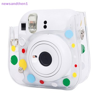 Newsandthen1 เคสกระเป๋าใส่กล้องโพลารอยด์ PVC ลายจุด สําหรับ Instax Mini 12 11 1 ชิ้น