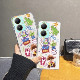 [พร้อมส่ง] เคสโทรศัพท์มือถือ ซิลิโคนนิ่ม ใส ลายการ์ตูนหมี พร้อมตุ๊กตา สําหรับ VIVO Y27 VIVO Y27 Y36 Y78 5G 2023