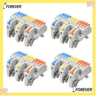 Forever บล็อกเทอร์มินัลเชื่อมต่อสายไฟ DIN 3 in 12 DIY 600 โวลต์ 28-12AWG 4 ชิ้น