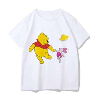 🔥 เสื้อยืดแขนสั้น พิมพ์ลายการ์ตูน Disney Winnie The Pooh Tigger สีขาว แฟชั่นฤดูร้อน สําหรับผู้หญิง พร้อมส่ง 🔥