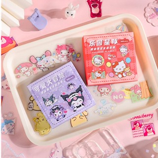 สติกเกอร์ Pvc ใส ลายการ์ตูน Sanrio กันน้ํา สําหรับตกแต่งสมุดภาพ การ์ด 100 แผ่น