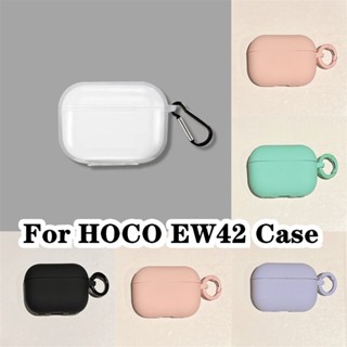  พร้อมส่ง! สําหรับ HOCO. Ew42 เคสหูฟัง แบบนิ่ม สีมาการอง สีเขียว และสีชมพู สําหรับ HOCO EW42