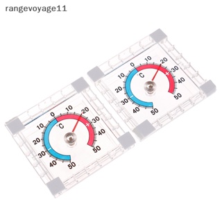 [Rangevoyage] เครื่องวัดอุณหภูมิความร้อน ทรงสี่เหลี่ยม สําหรับติดผนังบ้าน สวน