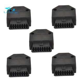 อะแดปเตอร์ซ็อกเก็ตเชื่อมต่อ OBD2 OBD II 16 Pin 5 ชิ้น