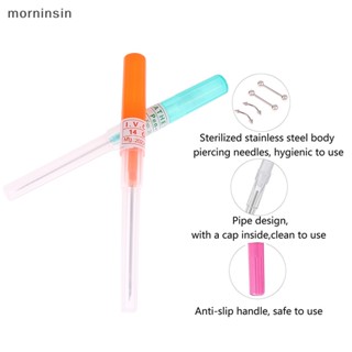 Morn อุปกรณ์สักร่างกาย จมูก แบบใช้แล้วทิ้ง 14G 16G 18G 20G EN 3 ชิ้น ต่อล็อต