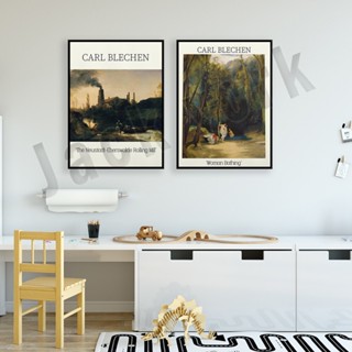 Carl Blechens กําแพงโรงสี 4F 0711 สําหรับผู้หญิง