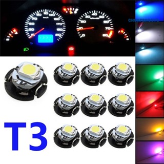 [CFGY Auto] หลอดไฟแดชบอร์ด LED 12V T3 3528 SMD สําหรับรถยนต์ 10 ชิ้น