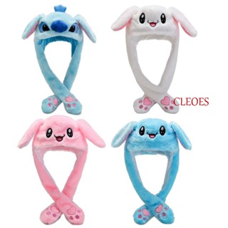 Cleoes หมวกหูกระต่าย ให้ความอบอุ่น ปักลาย สําหรับเด็กผู้หญิง และผู้ชาย