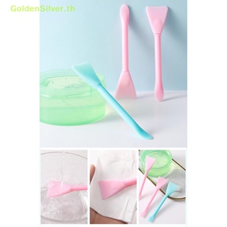 Goldensilver แปรงแต่งหน้า ซิลิโคน สีเงิน สําหรับทามาส์กหน้า เครื่องสําอาง TH