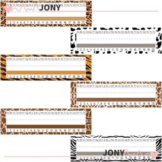 Jy1 ป้ายชื่อ ลายเสือดาว มีกาวในตัว ทรงสี่เหลี่ยมผืนผ้า 12x4 นิ้ว หลากสี 60 ชิ้น 60 ชิ้น