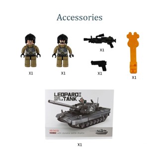 Fit legoinglys บล็อคตัวต่อเลโก้ รถถัง ลายเสือดาว WW2 Leopard II play battle tank Challenger II tank MOC 06033 RV6F AGFC 1441 ชิ้น